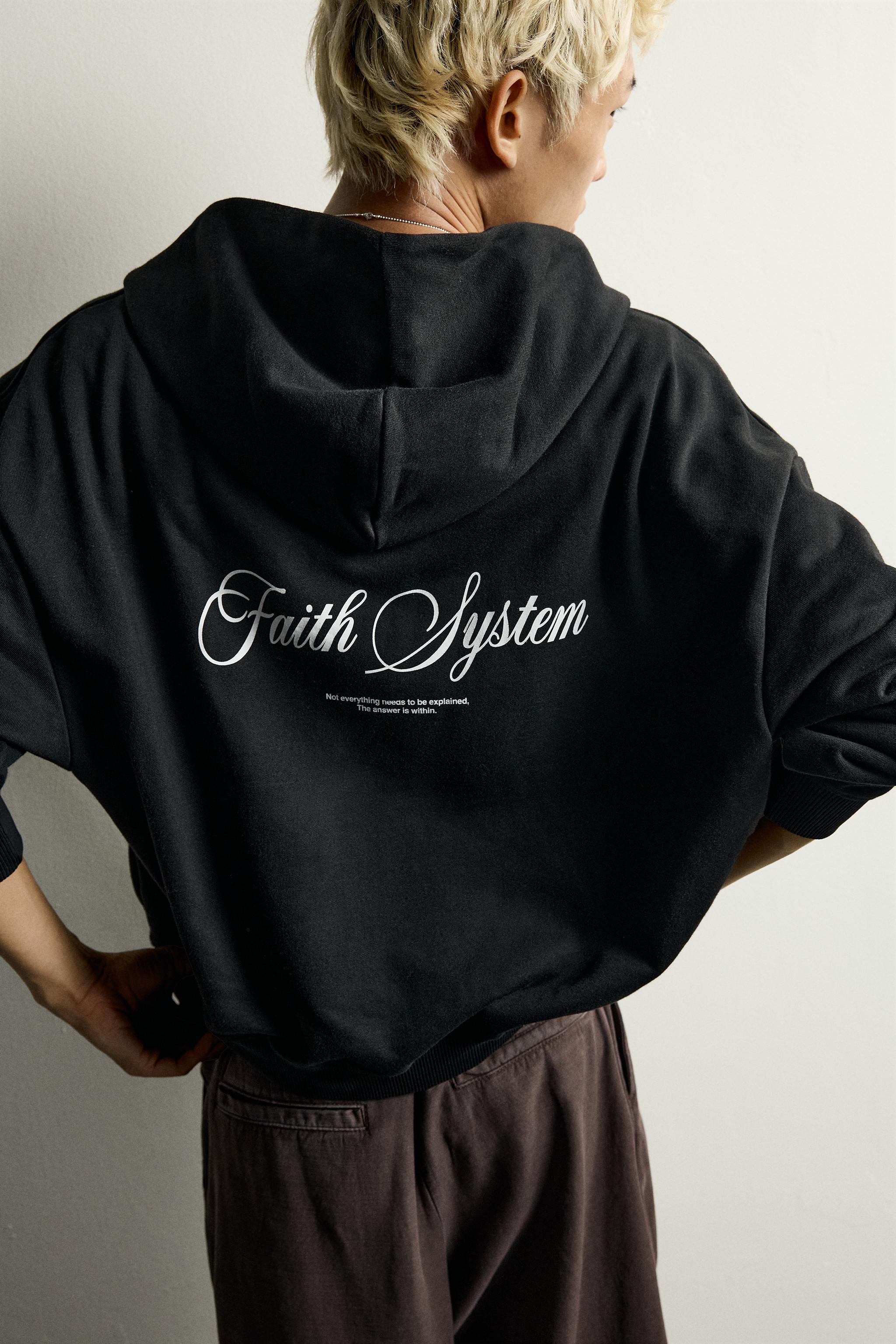 PRINTED ZIP-UP HOODIE